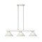 Z-Lite Cobalt Billiard, 3-Light, 14 In.W x 46 In.L x 8 In.H, Brushed Nickel/White Linen 152BN-AWL13 - alternate 4